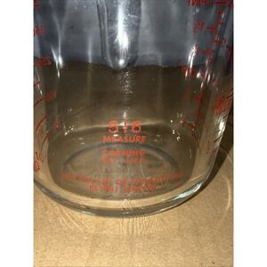 Vintage Pyrex 516 Glass Measuring Cup J Handle 2 Cup w/ Metric Corning NY USA